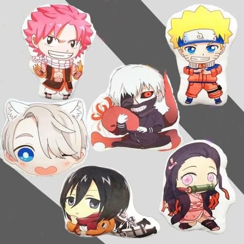 New Demon Slayer Plush Pillow Funny Kimetsu No Yaiba Double Sided Printed Toys Cover Anime Grils Decorative Customize Gift