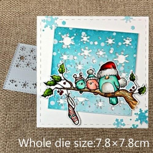 New Design Craft Metal Cutting Die cut die snowflake frame background Scrapbooking Album DIY Paper Card Craft Embossing Die Cuts