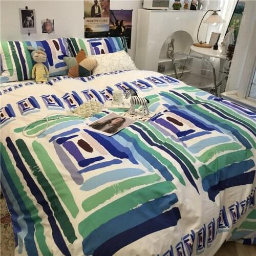 Nordic Bedding Set Simple Freehand Bed and Breakfast Bed Four-piece Set Pure Cotton Duvet Cover Sheet Pillowcase Bedding