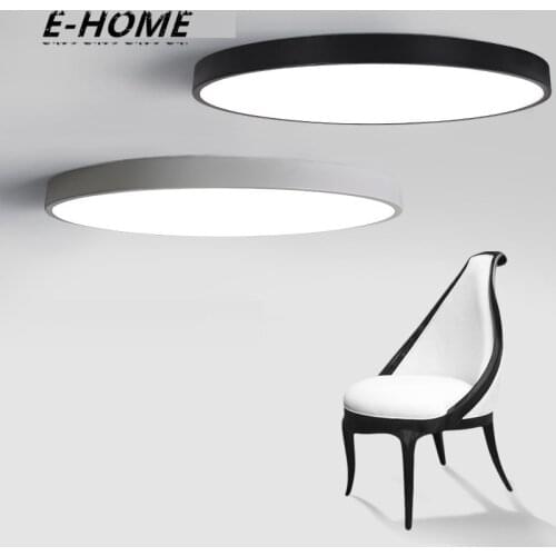 EHOME ultra-thin LED ceiling lighting high 5cm white black circle modern ceiling lamp Suitable for living room bedroom hall