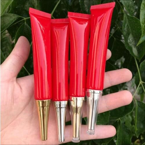 20ml Empty Refillable Plastic red Lip Gloss Balm Eye Gel Hand Cream Tubes Cosmetic Containers Bottles Set 100pcs/lot