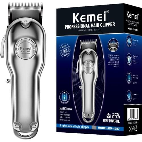 Adjustable professional hair clipper all metal housing fade hair trimmer men electric hair cutting machine haircut powerful