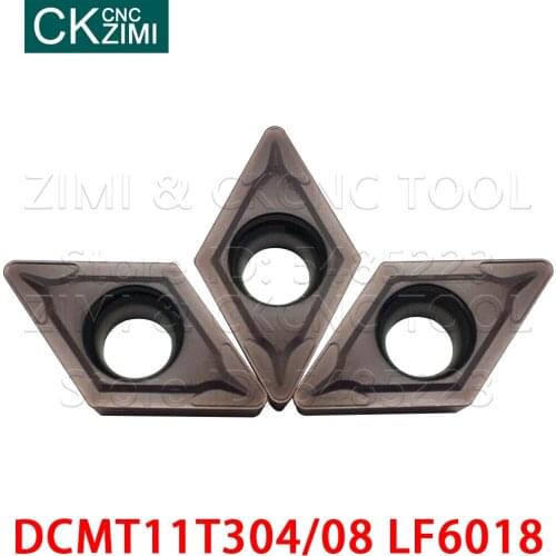 DCMT11T304 LF6018 DCMT11T308 LF6018 Carbide Inserts Internal Turning Tools CNC metal lathe tools DCMT 11T03 for stainless steel