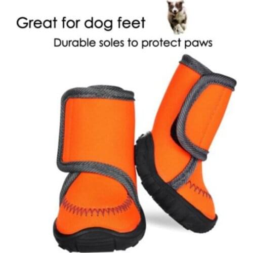 Waterproof Pet Dog Shoes Cute Soft Bottom Anti-Slip Rain Snow Boots Winter Antifreeze Warm Shoes for Pet Dogs Supplies