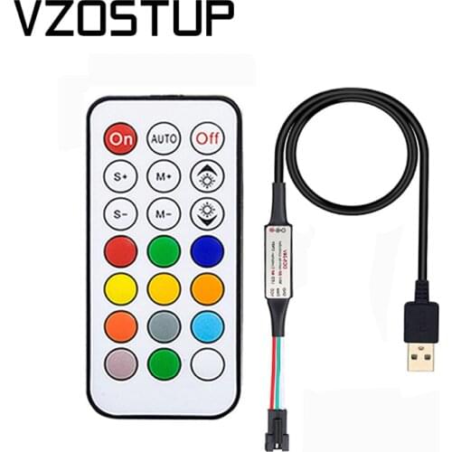 Wifi WS2812B Pixels LED Strip Light Controller Wireless RF Remote Control WS2811 SK6812 Pixel Tape Lights DC5V 12V 24V