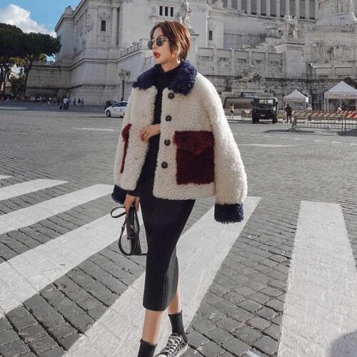 Wenfly Female Winter Jacket New Loose Big Pocket Thickened Casual Lamb Wool Short Women Faux Fur Warm Outerwear Harajuku