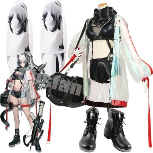 Anime Arknights Schwarz cosplay Game suits Ceylon New Agent Cool Shooter Sniper Women Cosplay Costume Tube Halloween Christmas