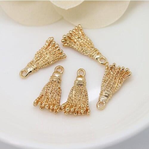 1 piece new diy jewelry brass gold-plated three-dimensional tassel necklace pendant