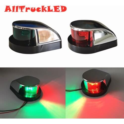 1Pc Boat Light Waterproof IP68 LED 12V Marine Yacht Navigation Lights Red Green Running Lamps For Ship lights Vessel lights