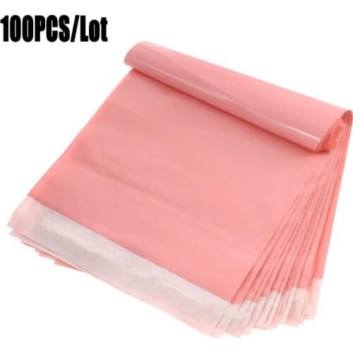 100pcs/lot-light Pink Courier Bags Mailing Bags Shipping Bags Self Seal Envelops Plastic Packaging Bag Plastic Bags For Packing