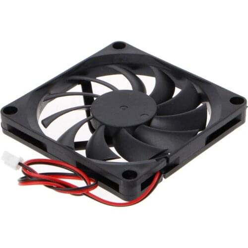 24V 2-Pin 80x80x10mm PC Computer CPU System Heatsink Brushless Cooling Fan 8010