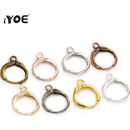 20Pcs/lot 4X12mm Round Circle Earrings Hooks for DIY Jewelry Finding Accessories Making Earring Connector Supplies Wholesale