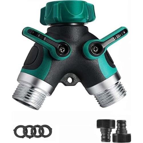 3/4''Metal Irrigation Valve Door Garden Hose Connector Agriculture Garden Y-Double Water Filter Filter Garden Accessories 3/4