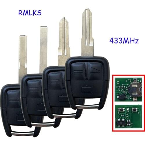 RMLKS 3 Button Remote Car Key For Opel For Vauxhall Astra Zafira Vectra Omega 433Mhz ID40 Transponder Chip Key Uncut Blade