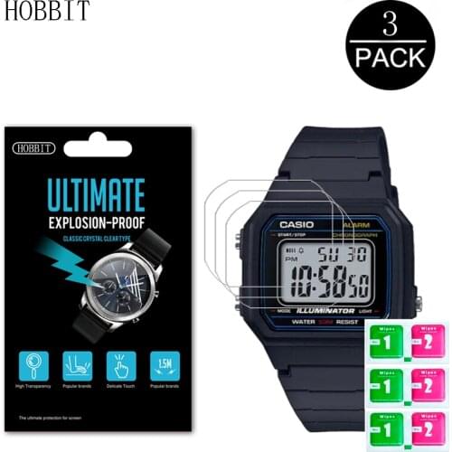 3Pcs PET Nano Explosion-proof Film For Casio W-217 W217 Smartwatch Screen Protector LCD Anti-shock HD Clear Guard Film Not Glass