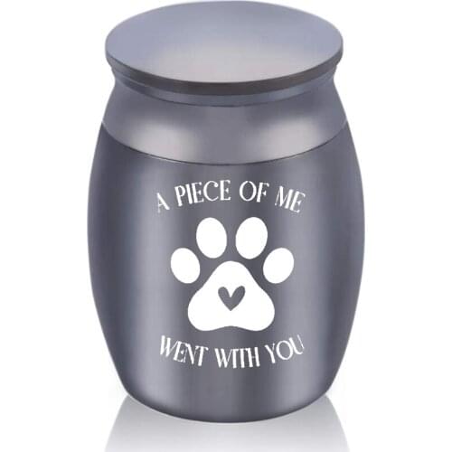 5 Colors Cremation Urns, Ashes Souvenirs, Pet/Human Mini Cinerarium, For Beautiful Packaging Bags -A Piece Of Me Went With You