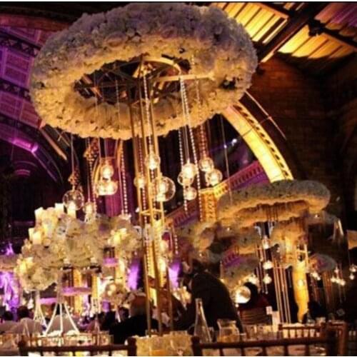 5FT ,150cm elegant crystal flower stand wedding crystal table centerpieces high centerpiece