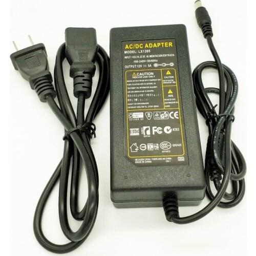 AC 100V-240V to DC 12V 5A Power Supply Adapter Lighting Transformers 50pcs/lot