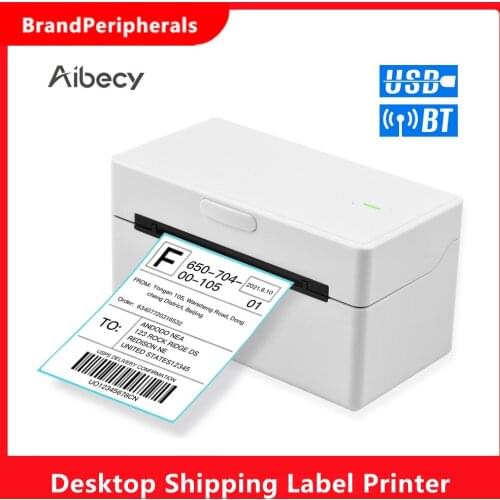 Aibecy 3 Inch Desktop Shipping Label Printer Direct Thermal Label Printer 180mm/s USB Label Maker for Shipping Packages Express