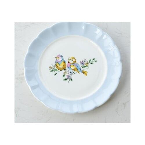 English Bone China Salad Fruit Snack Plate Creative British Ceramics Steak Western Plate Afternoon Tea Tableware
