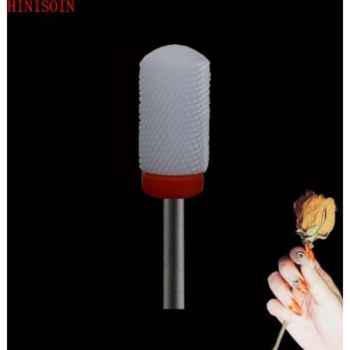 White Ceramic -10PCS -Nail Drill Bit - Large Smooth Top Bit - (0103.066)