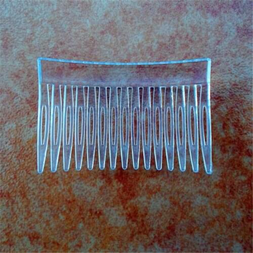 Free shipping high quality strong and thick white transparent wedding veil plastic comb for DIY hair accessories 7cmx4.5cm