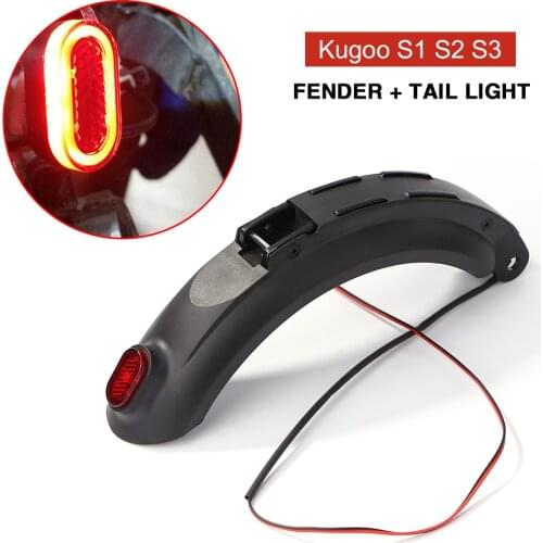 Rear Fender Mudguard Wing Tail Lamp for KUGOO S1 and S1 PRO S3 and S3 PRO Folding Electric Scooter E Scooter