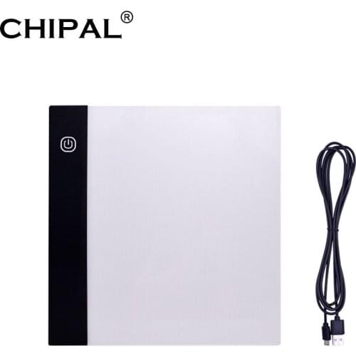 CHIPAL Digital A5 Drawing Tablet LED Light Box Art Graphics Tracing Board Electronic USB Painting Pad Writing Graphic Tablets