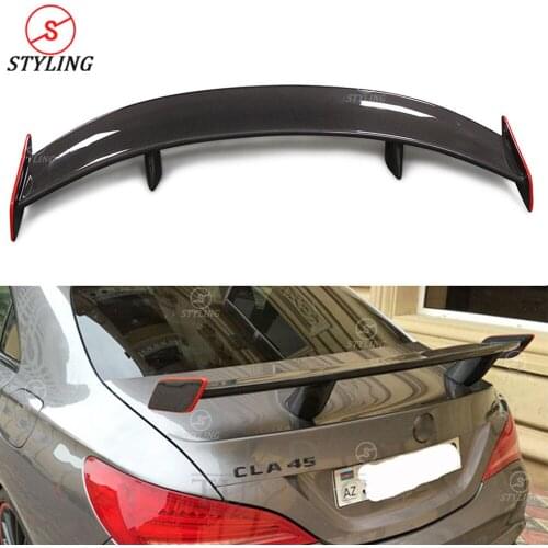 CLA Carbon Spoiler wing With red line GT Style For Mercedes-benz W117 CLA45 amg rear trunk spoiler 2013 2014 2015 2016 2017 2018