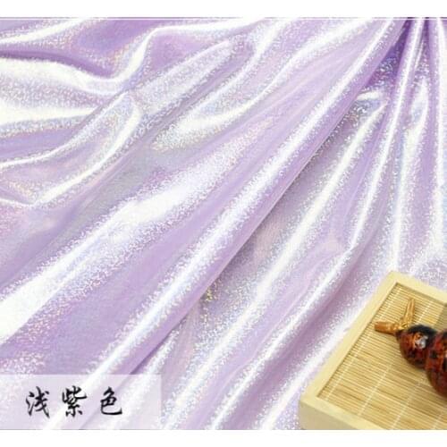 Fluorescent Fabric Laser Stretch Knit Colorful Shiny Fabric Stage Wedding Decor Tissue For Sewing Latin dance tissu 150cm*50cm