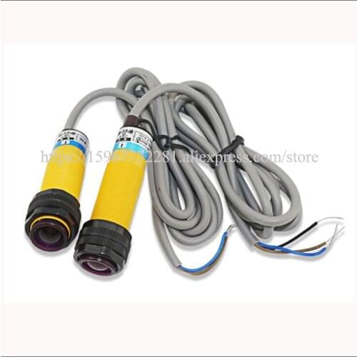 Column photoelectric switch sensor E3F-5DN/5DP DC duishe type NPN PNP M18 connection delay 1.5ms infrared light 660nm