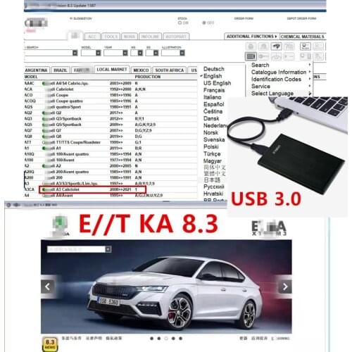 2021 Hot E T K A 8.3 Support Online Update Cars E T/ K 8 .3 Vehicles Electronic Parts Catalogue Recently Updated Offline Version