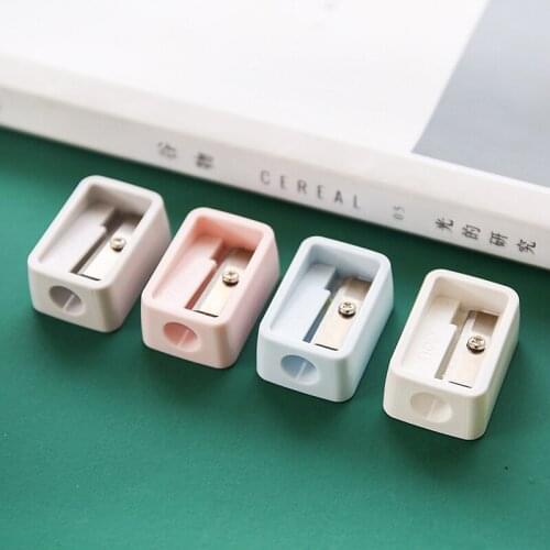 Deli Candy Color Pencil Sharpener Small Mini Turning Knife Candy Pencil Sharpener Stationery Items kawaii School Pencil Sharpner