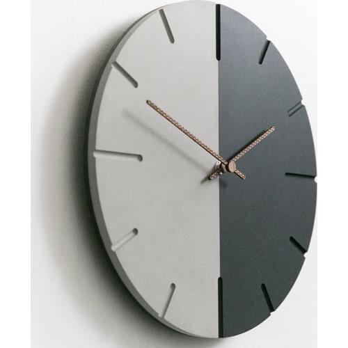 Nordic Silence Wall Clocks Round Creativity Bedroom Pro-environment Wall Clocks Modern Simple Wandklok Home Fashion ART EK50bgz