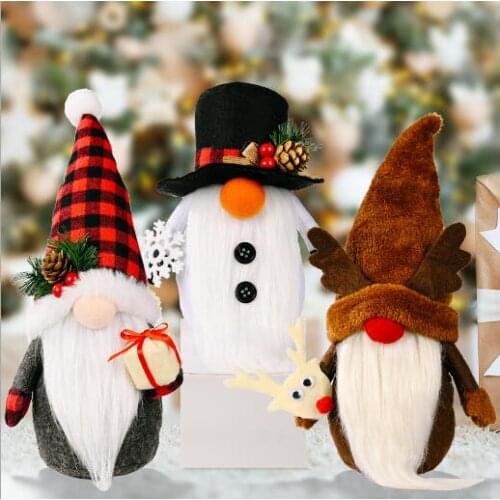 Fancy Xmas Gnome Plush Christmas Ornaments Swedish Gnome For Christmas Party Home Decorations
