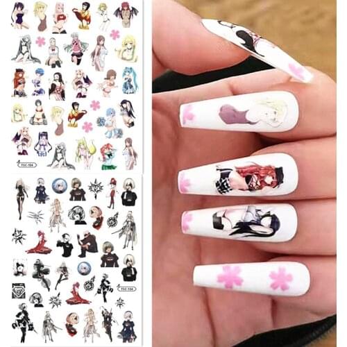 Newest TSC 138 3D design nail art sticker decal stamping back gule DIY nail decoration tools