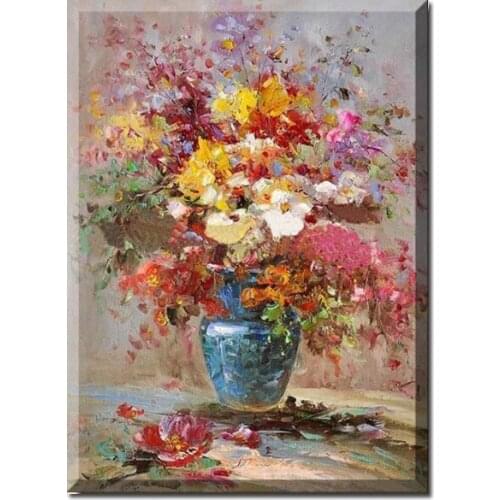 NEW 100% hand-painted oil painting high quality wall flower pictures for living room DM-15101610