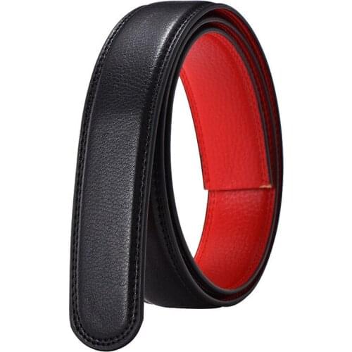 2019 New Real Leather Belt No Buckle for Men Women Designer Cowskin Belt Body w/3.5cm Fashion Belt for Automatic Buckle