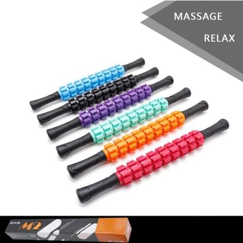 2020 Newly Body Massage Sticks 9 Rollers Muscle Roller Tool Trigger Portable Fitness Yoga Legs Arm Pressure Point Muscle Roller