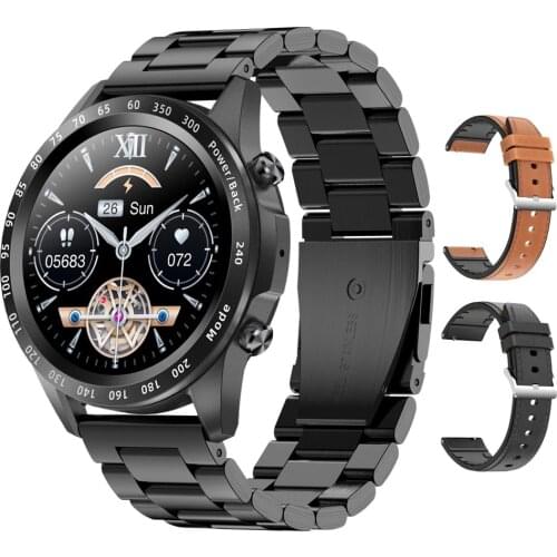 2021 Men Smart Watch TWS Heart Rate Blood Pressure Body Temperature Sports Fitness Luxury Watch Bluetooth Call Smartwatch Music