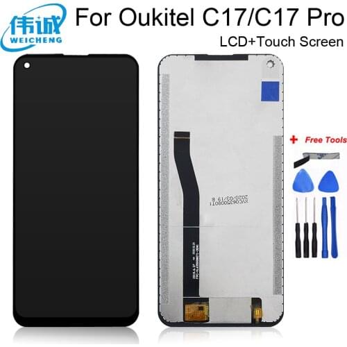 For OUKITEL C17 LCD Display+Touch Screen 100% Original Tested LCD Digitizer Glass Panel For Oukitel C12 Pro LCD Sensor C17 Pro