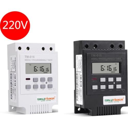 SINOTIMER 30AMP Control Load 7 Days Programmable Digital TIME SWITCH Relay Timer Control 220V Din Rail Mount, FREE SHIPPING