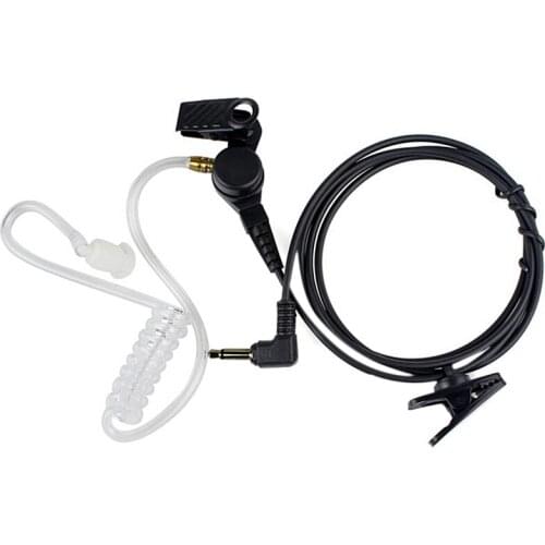 Straight Listen Only Transparent Flexible Acoustic Tube Earpiece 3.5mm Earphone headset Mono Jack for Walkie-talkie