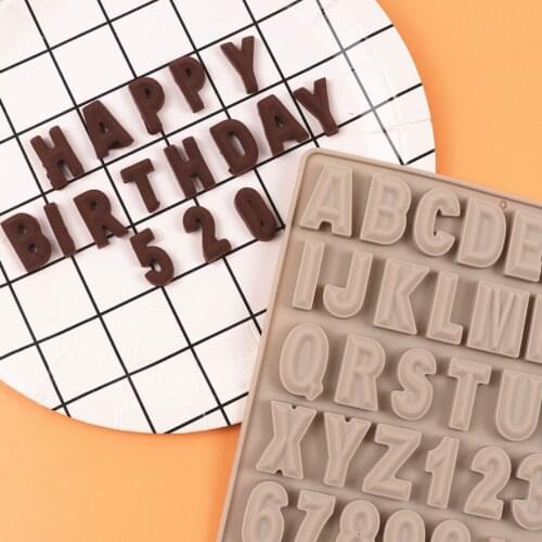 Letter & Number Silicone mould Reusable Cake Mold Kitchen Baking Form Decoration Tools Bake Dish Chocolate Mold Cake Pan