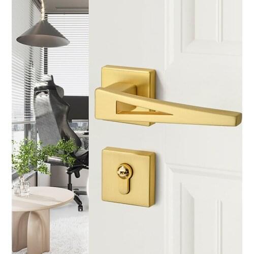 Modern Indoor Zinc Alloy Silent Door Locks Home Door Handle Split Lock Hardware Supplies Accessories Mechanical Lockset