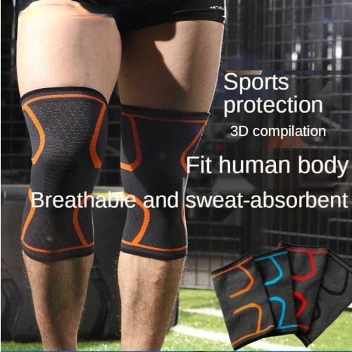 Sports Knee Pads Breathable Silicone Non-slip Elastic Support Mountaineering Foot Basketball Fitness Knee Pads Bandage