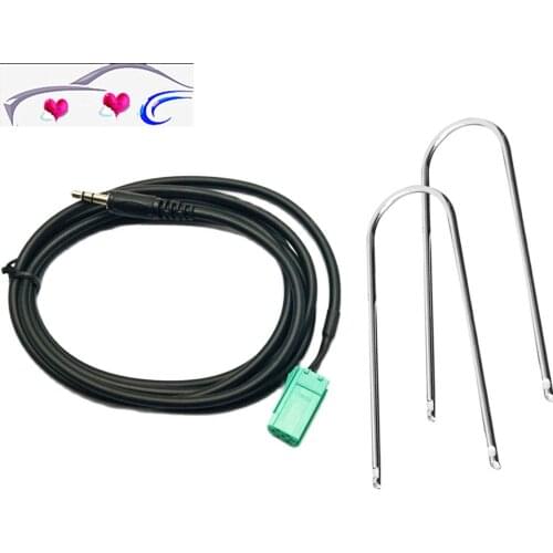 Aux In Input 3.5mm Adapter & Radio Removal Keys For Renault Clio Megane Laguna MP3 For IPod /iPhone #CA1731