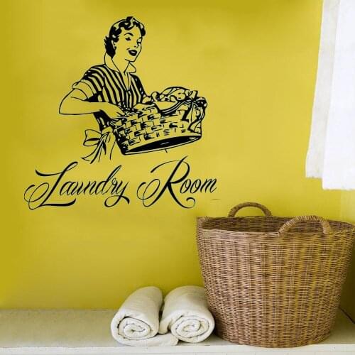 Laundry Room Wall Decal Vinyl Sticker Wash Room Bathroom Home Decor WE175