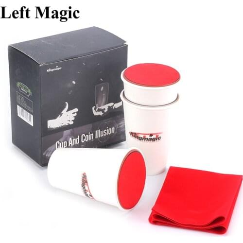 Cup And Coin Illusions Magic Tricks Coin Cross Magic Props Cup Close Up Stage Magic Accessary Magician Magic Funny Mentalism