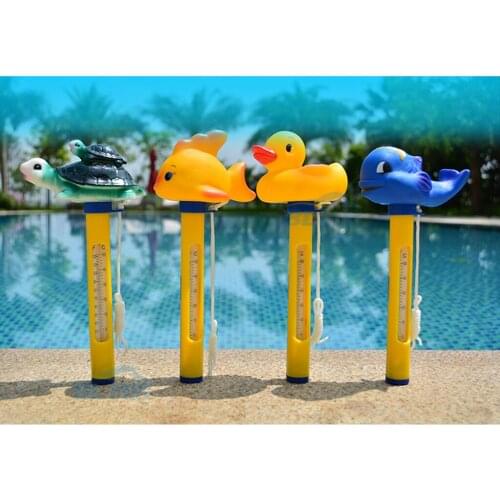 Yellow Pool & Spas Thermometer Floating Water Temperature With Rope